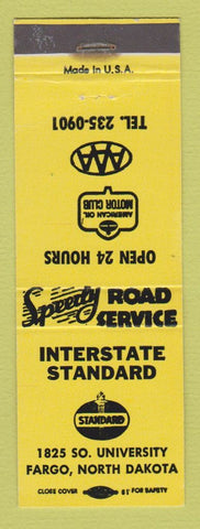 Matchbook Cover - Standard oil gas Interstate Fargo ND WEAR
