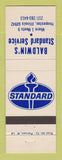 Matchbook Cover - Standard oil gas Baldwin's Hoopeston IL