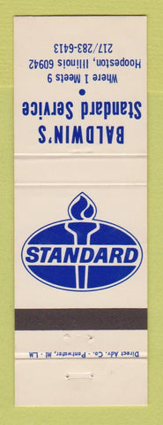 Matchbook Cover - Standard oil gas Baldwin's Hoopeston IL