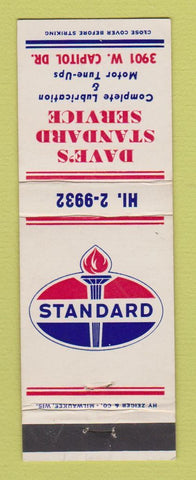 Matchbook Cover - Standard oil gas Dave's Milwaukee? WI