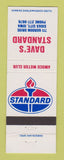 Matchbook Cover - Standard oil gas Dave's Sioux City IA