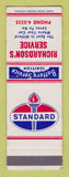 Matchbook Cover - Standard oil gas Richardson's  SAMPLE WORN
