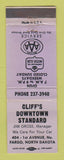 Matchbook Cover - Standard oil gas Cliff's Fargo ND WORN