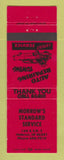 Matchbook Cover - Standard oil gas Morrow's Hebron IN