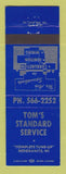 Matchbook Cover - Standard oil gas Tom's Redgranite WI