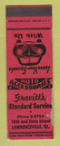Matchbook Cover - Standard oil gas Lawrenceville IL SAMPLE WORN LAMINATED