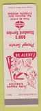 Matchbook Cover - Standard oil gas Bob's Plymouth MI safety