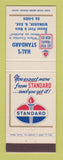 Matchbook Cover - Standard oil gas Hal's Bismarck ND