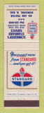 Matchbook Cover - Standard oil gas Schneider's Bismarck ND