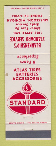 Matchbook Cover - Standard oil gas Blankenship's Muskegon MI WEAR