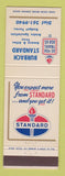 Matchbook Cover - Standard oil gas Burbach Watertown? WI ?