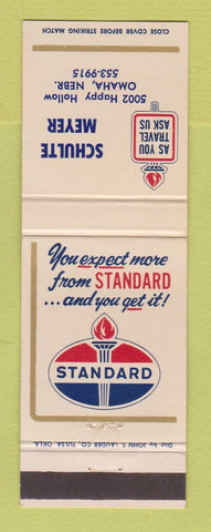 Matchbook Cover - Standard oil gas Schulte Meyer Omaha NE