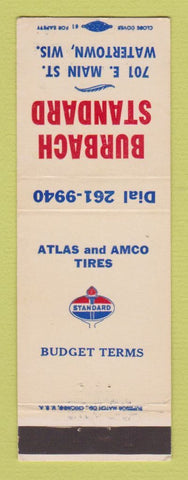 Matchbook Cover - Standard oil gas Burbach Watertown WI