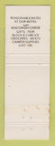 Matchbook Cover - Standard oil gas Grandma Smrekar's Millston WI motel