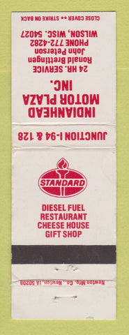 Matchbook Cover - Standard oil gas Indianhead Wilson WI WEAR