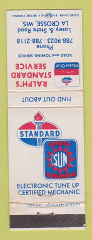Matchbook Cover - Standard oil gas Ralph's La Crosse WI WEAR