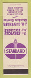 Matchbook Cover - Standard oil gas JB Clevenger Marion OH SAMPLE