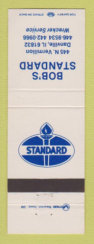 Matchbook Cover - Standard oil gas Bob's Danville IL