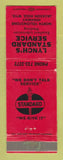 Matchbook Cover - Standard oil gas Lynch's Jackson Hole WY RED WEAR