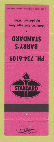Matchbook Cover - Standard oil gas Barry's Appleton WI