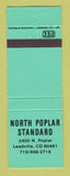 Matchbook Cover - Standard oil gas North Poplar Leadville Colorado TEAL