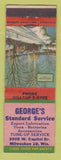 Matchbook Cover - Standard oil gas George's Milwaukee WI