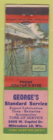 Matchbook Cover - Standard oil gas George's Milwaukee WI