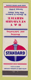Matchbook Cover - Standard oil gas H&V Villa Park IL