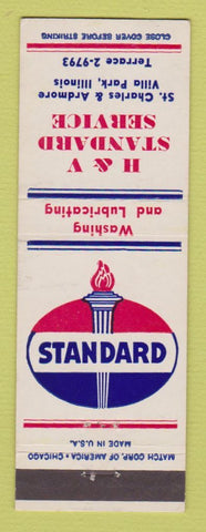 Matchbook Cover - Standard oil gas H&V Villa Park IL