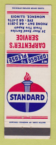 Matchbook Cover - Standard oil gas Carpenter's Momence IL