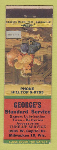 Matchbook Cover - Standard oil gas George's Milwaukee WI