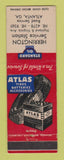 Matchbook Cover - Standard oil gas Herrington Atlanta GA Atlas Tires LAMINATED