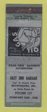Matchbook Cover - Standard oil gas East End Garage Brownsburg IN WEAR LAMINATED