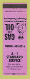 Matchbook Cover - Standard oil gas A1 Service Fort Wayne IN