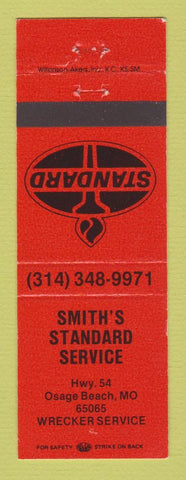 Matchbook Cover - Standard oil gas Smith's Osage Beach MO ORANGE