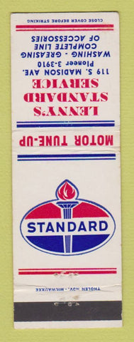 Matchbook Cover - Standard oil gas Lenny's