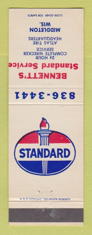 Matchbook Cover - Standard oil gas Bennett's Middleton WI