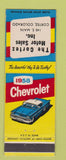 Matchbook Cover - 1958 Chevrolet Cortez Colorado WEAR