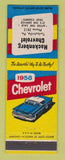 Matchbook Cover - 1958 Chevrolet Hackenberg Turbotville PA