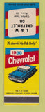Matchbook Cover - 1958 Chevrolet L&W Canton TX low phone #