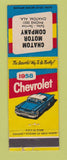 Matchbook Cover - 1958 Chevrolet Chatom AL WORN