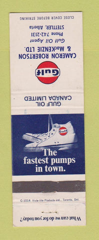 Matchbook Cover - Gulf oil gas Cameron Robertson MacKenzie Stettler AB