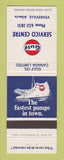 Matchbook Cover - Gulf oil gas Servico Centre Vegreville AB