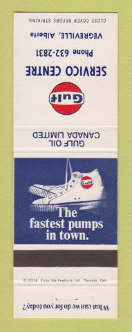 Matchbook Cover - Gulf oil gas Servico Centre Vegreville AB
