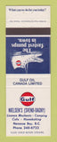 Matchbook Cover - Gulf oil gas Nielsen's Nanoose Bay BC