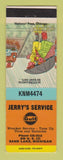 Matchbook Cover - Gulf oil gas Jerry's Sand Lake MI LAMINATED