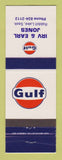 Matchbook Cover - Gulf oil gas Irv & Earl Jones Rabbit Lake SK