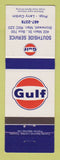 Matchbook Cover - Gulf oil gas Southside Stonewall MB