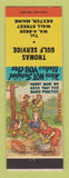 Matchbook Cover - Gulf oil gas Thomas Dexter ME hillbilly