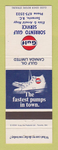 Matchbook Cover - Gulf oil gas Sorrento BC